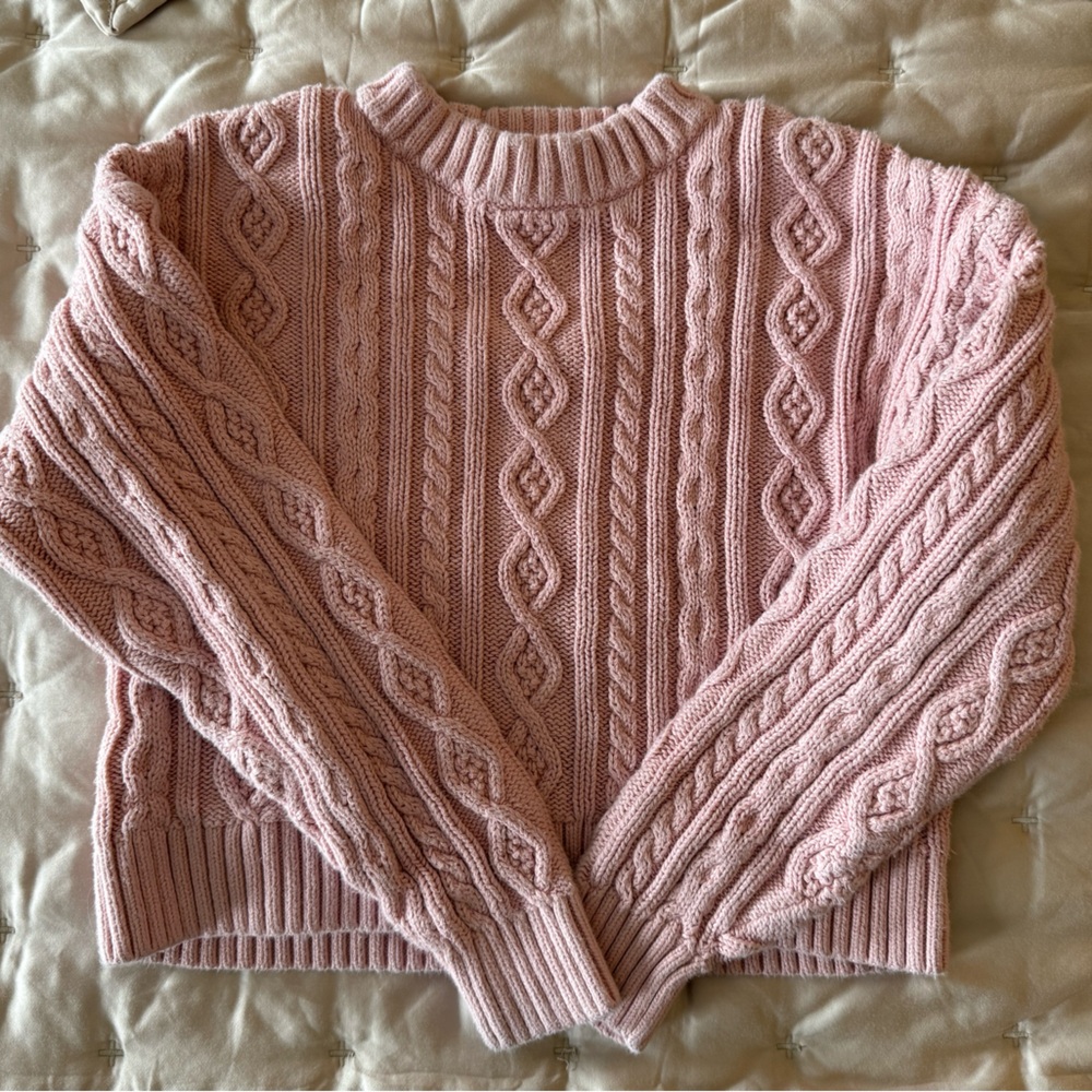 Gap x LoveShackFancy Girls pink sweater